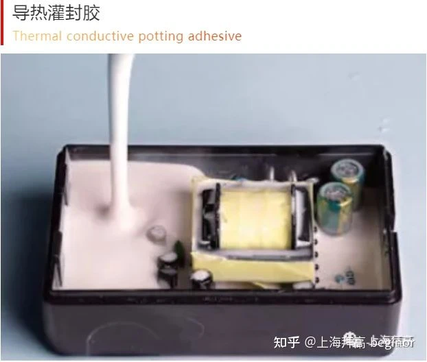 Thermal conductive potting adhesive