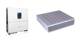 Penyongsang Photovoltaic Aluminium Skived Fin Heat Pipe Sink Haba