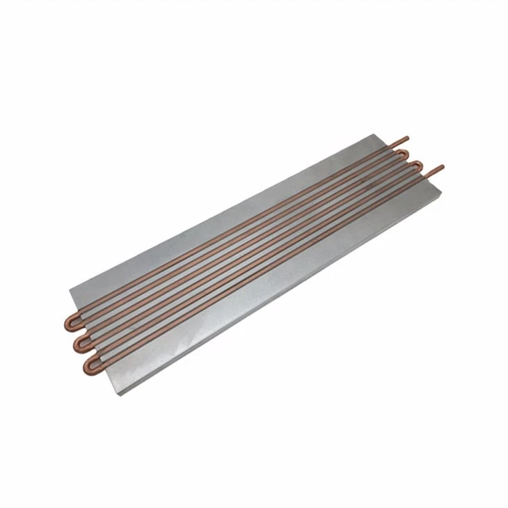 Aluminum Water Cooled Plate Heat Sink With Copper Pipes